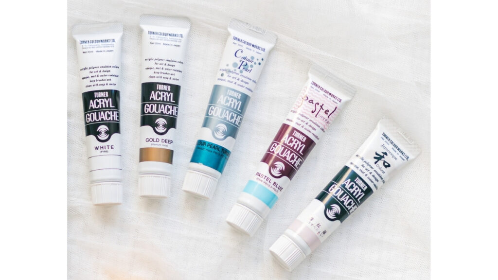 アクリル絵の具5色